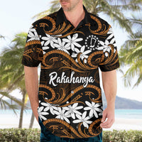Personalised Cook Islands Rakahanga Hawaiian Shirt Tiare Maori Polynesian Waves Tattoo LT14 - Polynesian Pride