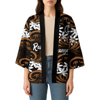 Personalised Cook Islands Rakahanga Kimono Tiare Maori Polynesian Waves Tattoo