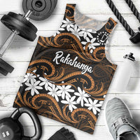 Personalised Cook Islands Rakahanga Men Tank Top Tiare Maori Polynesian Waves Tattoo LT14 - Polynesian Pride