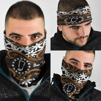 Personalised Cook Islands Rakahanga Neck Gaiter Tiare Maori Polynesian Waves Tattoo LT14 - Polynesian Pride