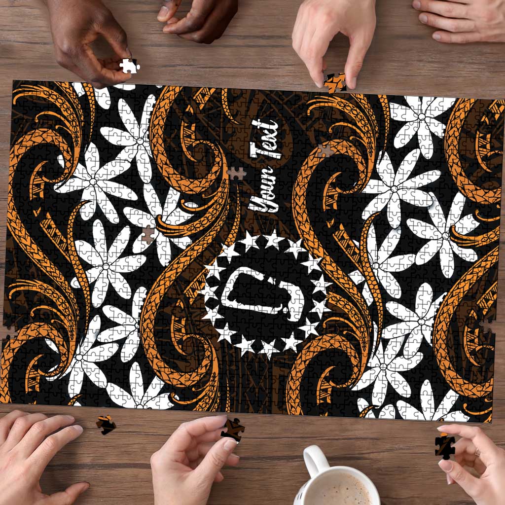 Personalised Cook Islands Rakahanga Puzzle Tiare Maori Polynesian Waves Tattoo LT14 - Polynesian Pride
