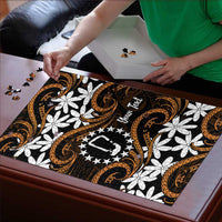 Personalised Cook Islands Rakahanga Puzzle Tiare Maori Polynesian Waves Tattoo LT14 - Polynesian Pride