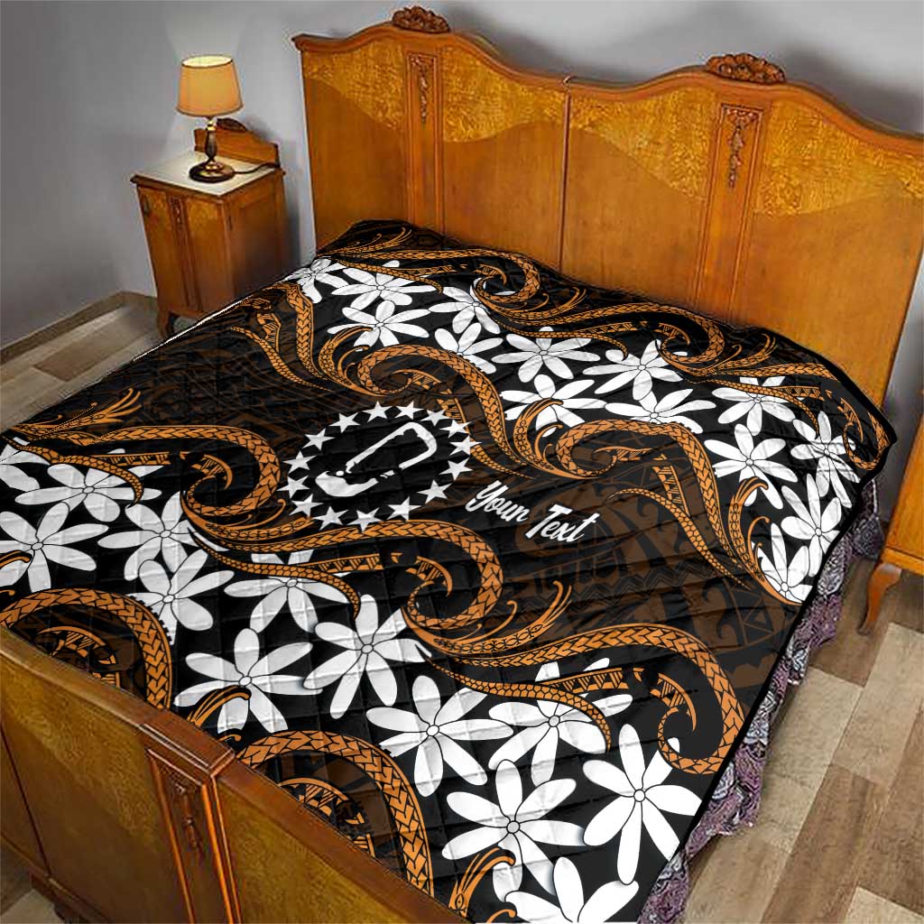 Personalised Cook Islands Rakahanga Quilt Tiare Maori Polynesian Waves Tattoo LT14 - Polynesian Pride
