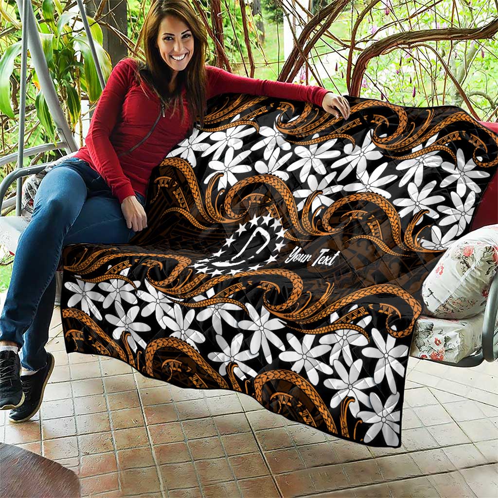 Personalised Cook Islands Rakahanga Quilt Tiare Maori Polynesian Waves Tattoo LT14 - Polynesian Pride