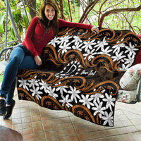 Personalised Cook Islands Rakahanga Quilt Tiare Maori Polynesian Waves Tattoo LT14 - Polynesian Pride