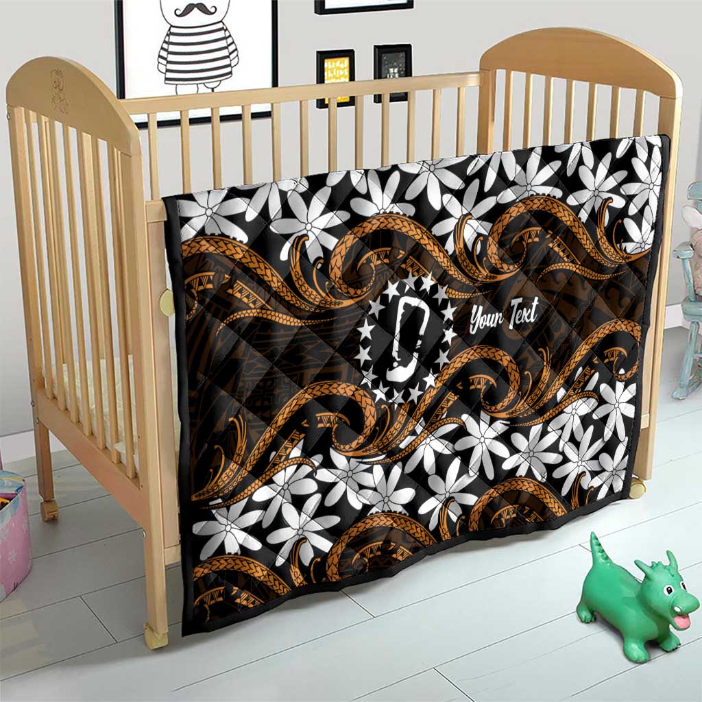 Personalised Cook Islands Rakahanga Quilt Tiare Maori Polynesian Waves Tattoo LT14 - Polynesian Pride