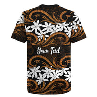 Personalised Cook Islands Rakahanga Rugby Jersey Tiare Maori Polynesian Waves Tattoo LT14 - Polynesian Pride