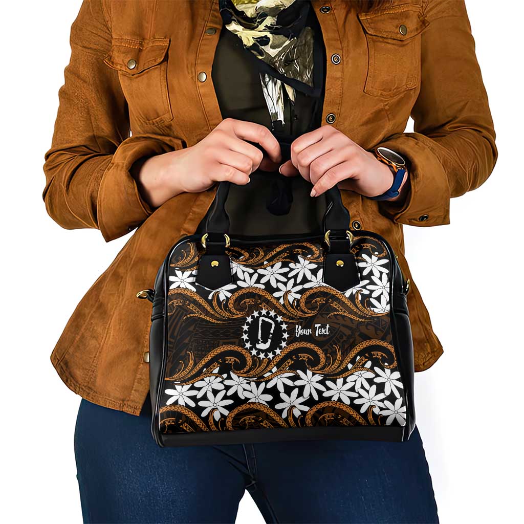 Personalised Cook Islands Rakahanga Shoulder Handbag Tiare Maori Polynesian Waves Tattoo LT14 - Polynesian Pride