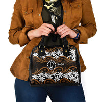 Personalised Cook Islands Rakahanga Shoulder Handbag Tiare Maori Polynesian Waves Tattoo LT14 - Polynesian Pride