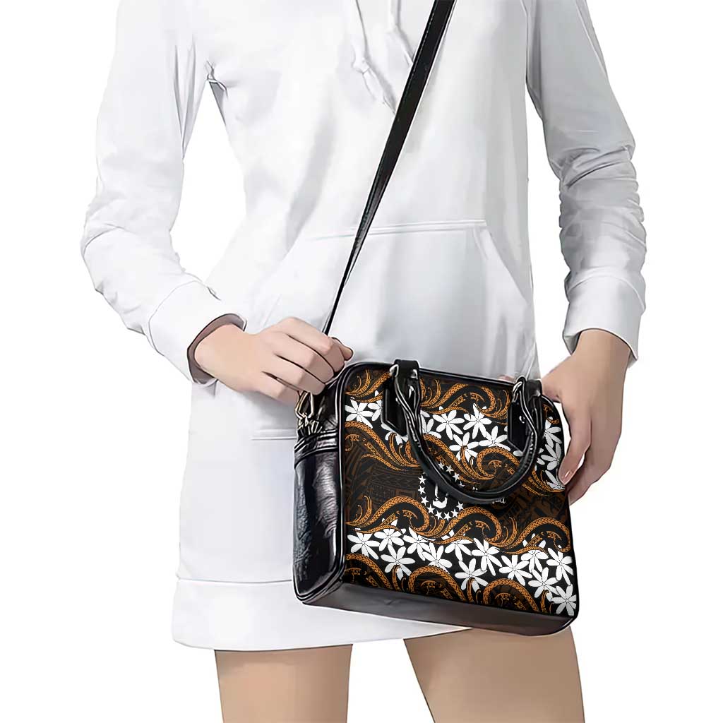 Personalised Cook Islands Rakahanga Shoulder Handbag Tiare Maori Polynesian Waves Tattoo LT14 - Polynesian Pride