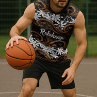 Personalised Cook Islands Rakahanga Sleeveless Hoodie Tiare Maori Polynesian Waves Tattoo LT14 - Polynesian Pride
