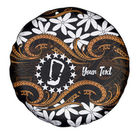 Personalised Cook Islands Rakahanga Spare Tire Cover Tiare Maori Polynesian Waves Tattoo LT14 - Polynesian Pride