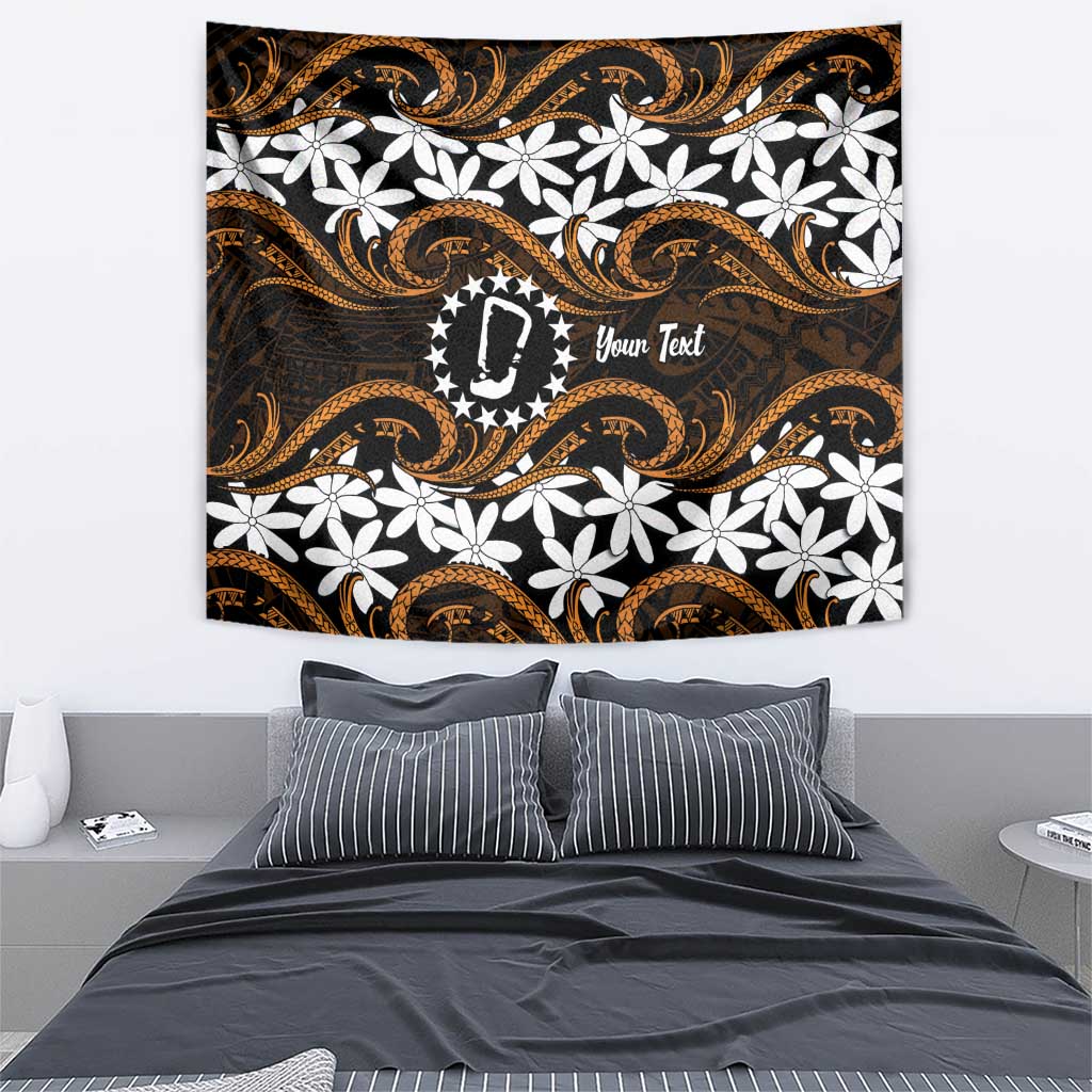 Personalised Cook Islands Rakahanga Tapestry Tiare Maori Polynesian Waves Tattoo LT14 - Polynesian Pride