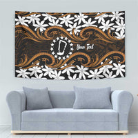 Personalised Cook Islands Rakahanga Tapestry Tiare Maori Polynesian Waves Tattoo LT14 - Polynesian Pride