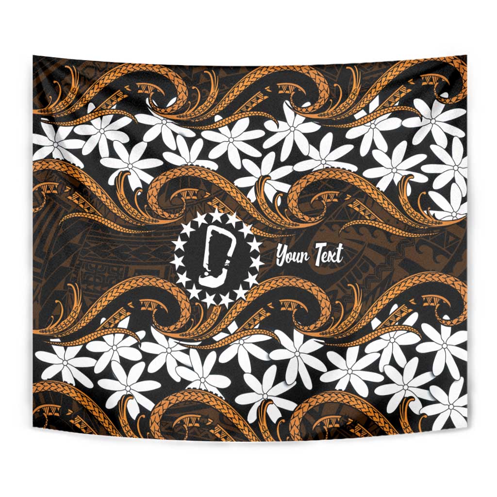 Personalised Cook Islands Rakahanga Tapestry Tiare Maori Polynesian Waves Tattoo LT14 - Polynesian Pride