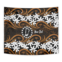 Personalised Cook Islands Rakahanga Tapestry Tiare Maori Polynesian Waves Tattoo LT14 - Polynesian Pride