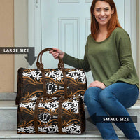 Personalised Cook Islands Rakahanga Travel Bag Tiare Maori Polynesian Waves Tattoo LT14 - Polynesian Pride