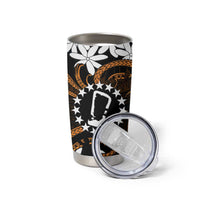 Personalised Cook Islands Rakahanga Tumbler Cup Tiare Maori Polynesian Waves Tattoo LT14 - Polynesian Pride