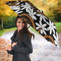 Personalised Cook Islands Rakahanga Umbrella Tiare Maori Polynesian Waves Tattoo LT14 - Polynesian Pride