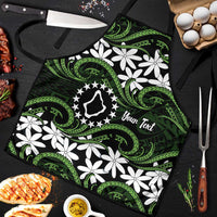 Personalised Cook Islands Palmerston Apron Tiare Maori Polynesian Waves Tattoo LT14 Green - Polynesian Pride