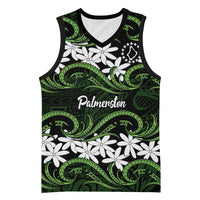 Personalised Cook Islands Palmerston Basketball Jersey Tiare Maori Polynesian Waves Tattoo