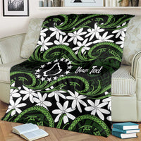 Personalised Cook Islands Palmerston Blanket Tiare Maori Polynesian Waves Tattoo LT14 - Polynesian Pride