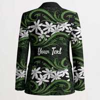 Personalised Cook Islands Palmerston Blazer Tiare Maori Polynesian Waves Tattoo LT14 - Polynesian Pride