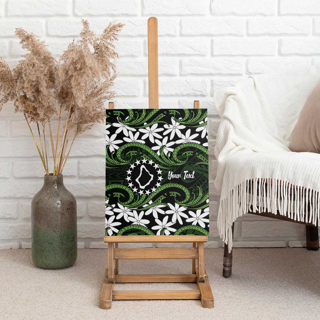 Personalised Cook Islands Palmerston Canvas Wall Art Tiare Maori Polynesian Waves Tattoo LT14 - Polynesian Pride
