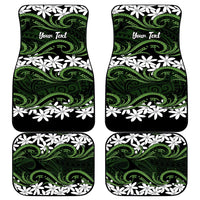 Personalised Cook Islands Palmerston Car Mats Tiare Maori Polynesian Waves Tattoo LT14 - Polynesian Pride