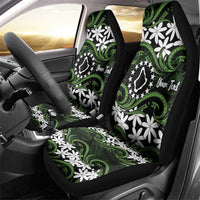 Personalised Cook Islands Palmerston Car Seat Cover Tiare Maori Polynesian Waves Tattoo LT14 - Polynesian Pride