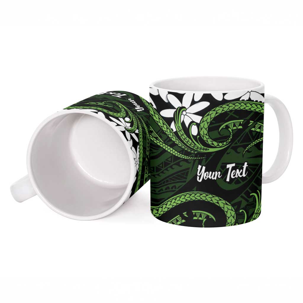 Personalised Cook Islands Palmerston Ceramic Mug Tiare Maori Polynesian Waves Tattoo LT14 - Polynesian Pride