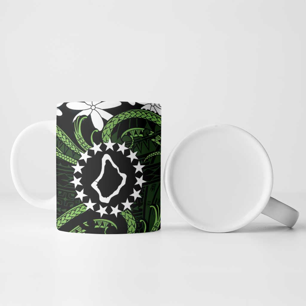 Personalised Cook Islands Palmerston Ceramic Mug Tiare Maori Polynesian Waves Tattoo LT14 - Polynesian Pride