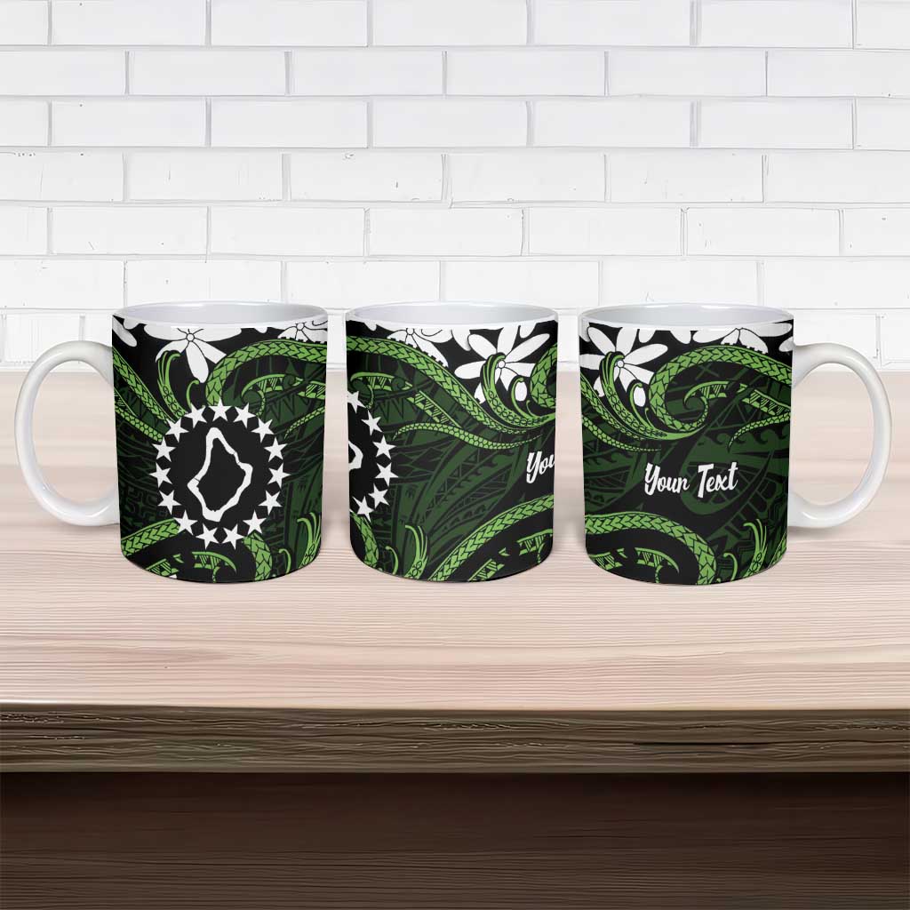 Personalised Cook Islands Palmerston Ceramic Mug Tiare Maori Polynesian Waves Tattoo LT14 - Polynesian Pride