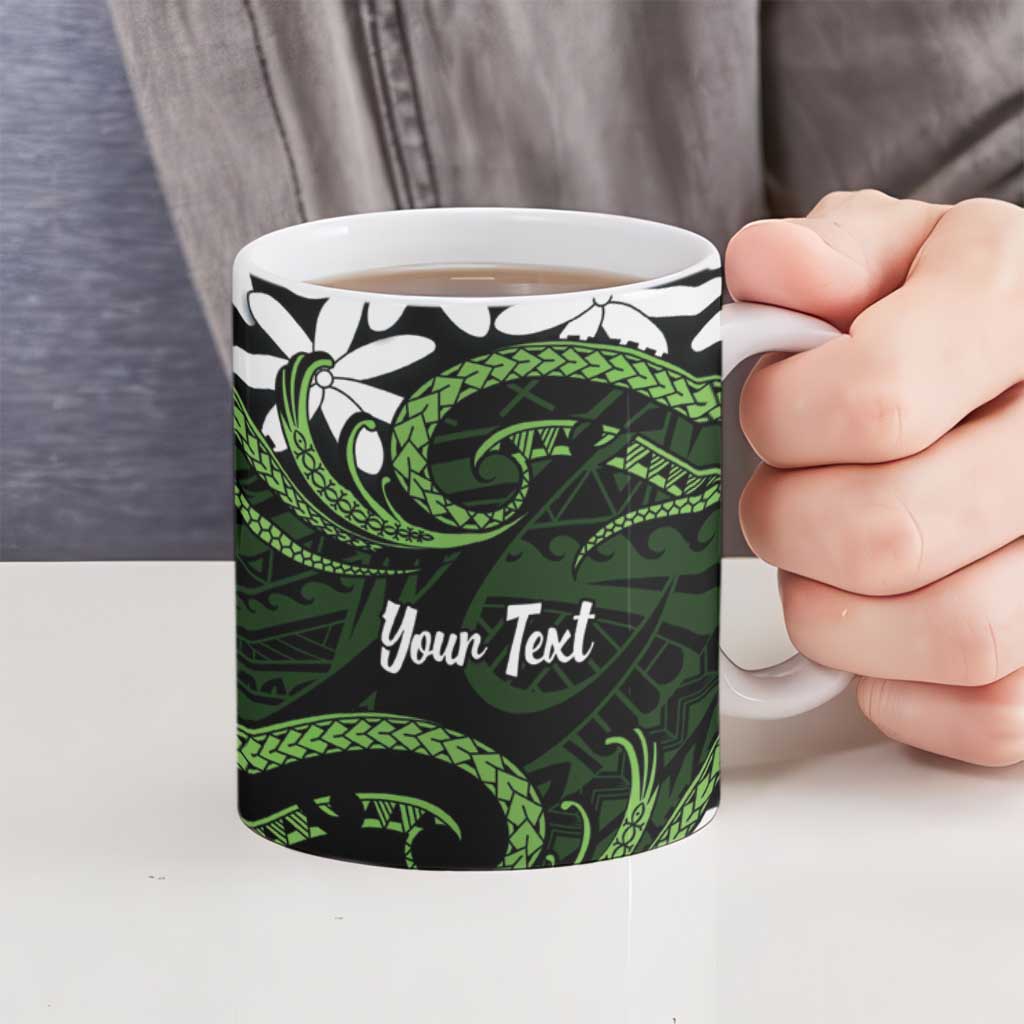 Personalised Cook Islands Palmerston Ceramic Mug Tiare Maori Polynesian Waves Tattoo LT14 - Polynesian Pride