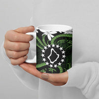 Personalised Cook Islands Palmerston Ceramic Mug Tiare Maori Polynesian Waves Tattoo LT14 - Polynesian Pride