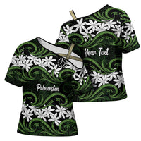 Personalised Cook Islands Palmerston Cross Shoulder Shirt Tiare Maori Polynesian Waves Tattoo LT14 - Polynesian Pride