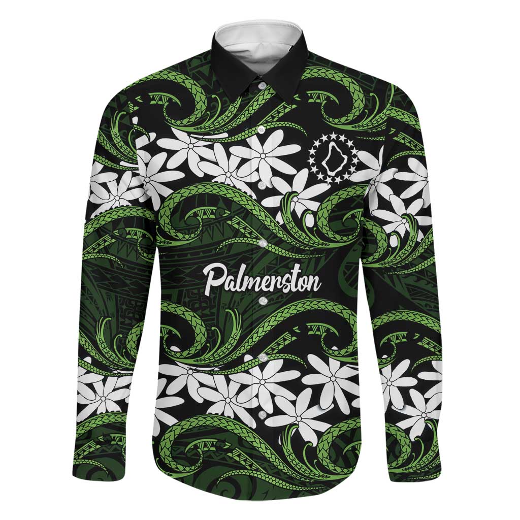 Personalised Cook Islands Palmerston Family Matching Tank Maxi Dress and Hawaiian Shirt Tiare Maori Polynesian Waves Tattoo