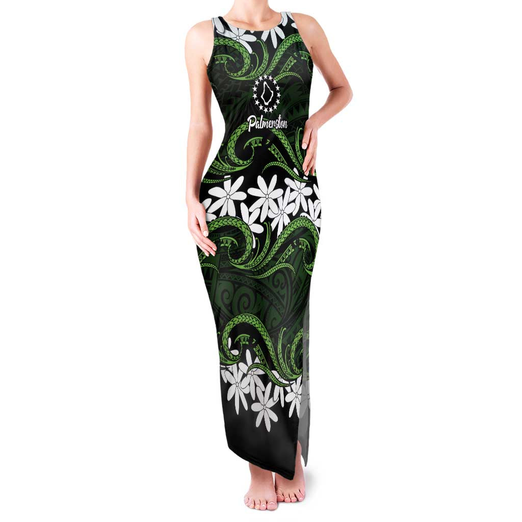 Personalised Cook Islands Palmerston Family Matching Tank Maxi Dress and Hawaiian Shirt Tiare Maori Polynesian Waves Tattoo