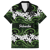 Personalised Cook Islands Palmerston Hawaiian Shirt Tiare Maori Polynesian Waves Tattoo LT14 Green - Polynesian Pride