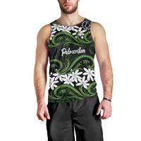 Personalised Cook Islands Palmerston Men Tank Top Tiare Maori Polynesian Waves Tattoo LT14 - Polynesian Pride