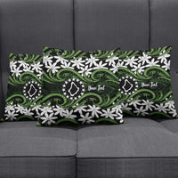 Personalised Cook Islands Palmerston Pillow Cover Tiare Maori Polynesian Waves Tattoo LT14 - Polynesian Pride