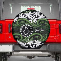 Personalised Cook Islands Palmerston Spare Tire Cover Tiare Maori Polynesian Waves Tattoo LT14 - Polynesian Pride