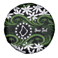 Personalised Cook Islands Palmerston Spare Tire Cover Tiare Maori Polynesian Waves Tattoo LT14 - Polynesian Pride
