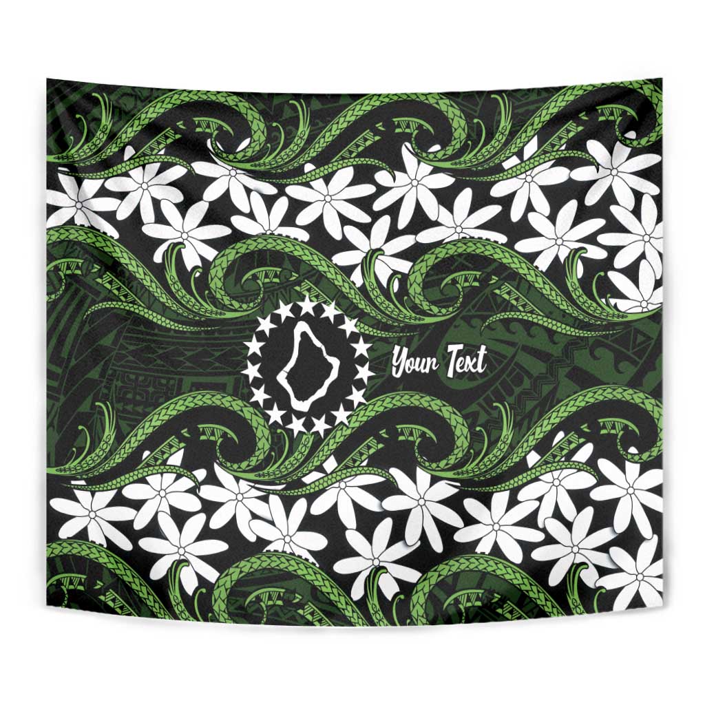 Personalised Cook Islands Palmerston Tapestry Tiare Maori Polynesian Waves Tattoo LT14 - Polynesian Pride
