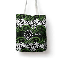 Personalised Cook Islands Palmerston Tote Bag Tiare Maori Polynesian Waves Tattoo LT14 - Polynesian Pride