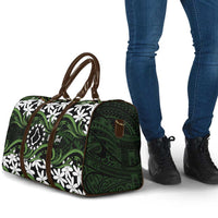 Personalised Cook Islands Palmerston Travel Bag Tiare Maori Polynesian Waves Tattoo LT14 - Polynesian Pride