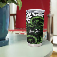 Personalised Cook Islands Palmerston Tumbler Cup Tiare Maori Polynesian Waves Tattoo LT14 - Polynesian Pride