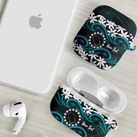 Personalised Cook Islands Penrhyn Atoll AirPods Case Tiare Maori Polynesian Waves Tattoo LT14 - Polynesian Pride