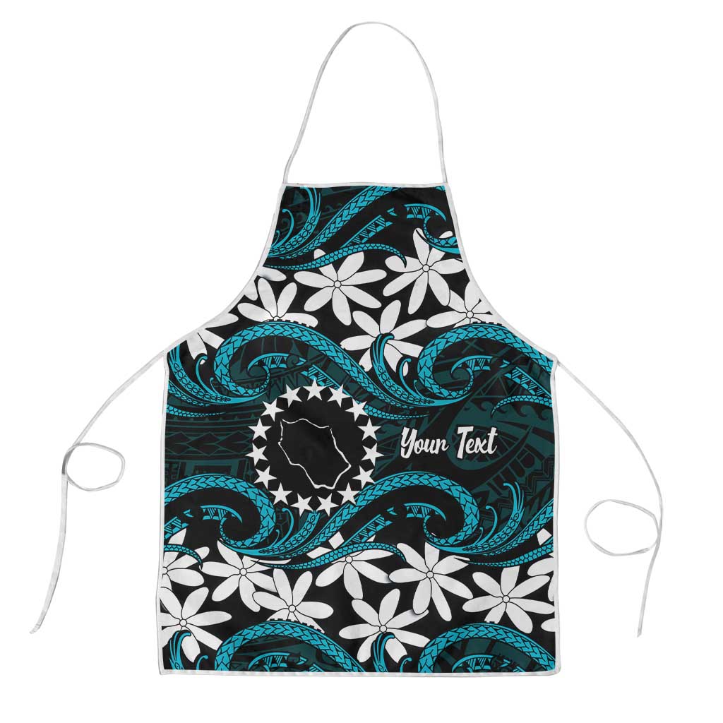 Personalised Cook Islands Penrhyn Atoll Apron Tiare Maori Polynesian Waves Tattoo