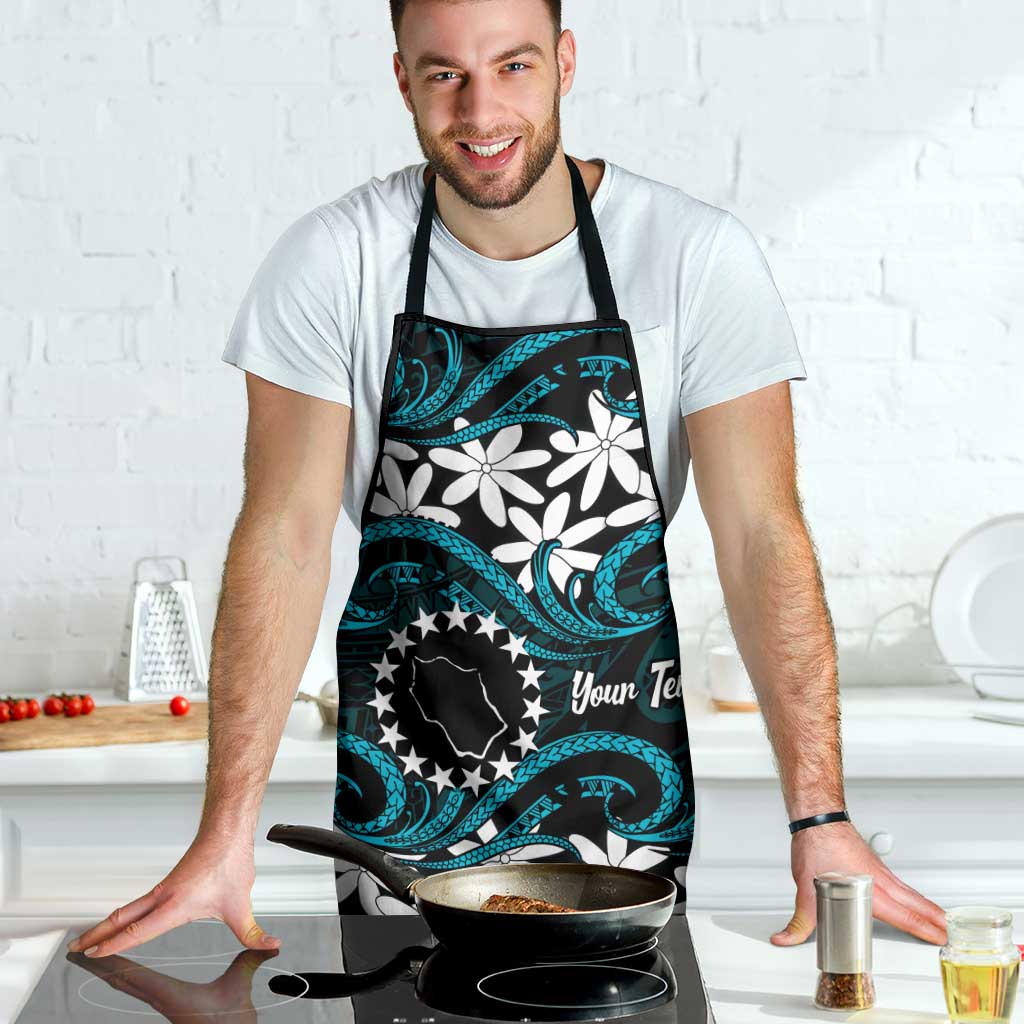 Personalised Cook Islands Penrhyn Atoll Apron Tiare Maori Polynesian Waves Tattoo LT14 - Polynesian Pride